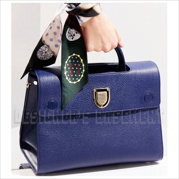 CHRISTIAN DIOR "D" for Dots pattern ABCDIOR MITZAH skinny 2-sided Silk scarf NIB - Picture 6 of 6